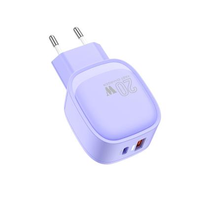 China OEM Logo The Latest Mobile Phone 20 Watt 2 Type-C Dual Port Fast Power Adapter 20w Wall Charger Palladium Fast Charger for sale