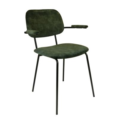 China China Wholesale Removable Cheap Cover Metal Frame Modern Dining Chair Velvet Upholstered Nordic Metal Legs Dining Chair for sale