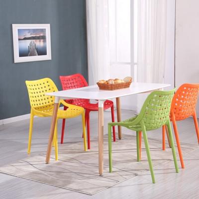 China Modern Design Detachable Furniture Outdoor Garden Stackable Colorful Plastic Cover Chairs Cafe With Back Stoelen Sillas Dining Chair for sale