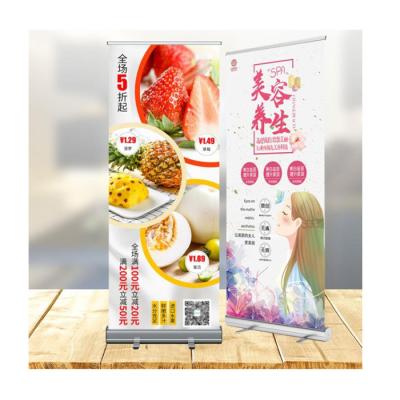 China Factory Price Lightsome And Portable Outdoor Retractable Portable Retractable Plastic Stand Roll Up Banner Stand Economy Type for sale