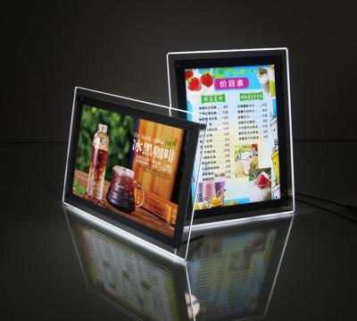 China Slim Milk Tea Shop Light Box Advertising Led Backlit LED Light Box Photo Frame Crystal Menu Board Acrylic SMD 2835 1-3 Years LED Milk Tea Shop for sale