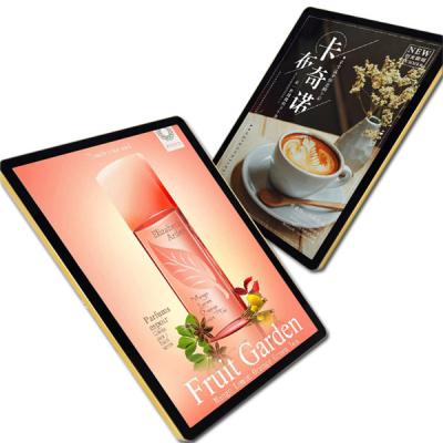 China Milk Tea Shop LED Shop Frame Display Stand Sign Picture Frame Aluminum Acrylic Backlit Round Corner Slim SMD 2835 LED 1-3 Years Sc for sale