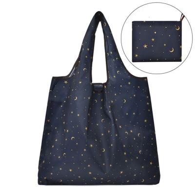 China Portable Recyclable Shopping Bags With Logos Back Foldable Waterproof Shopping Bag for sale