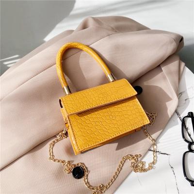 China New Arrive Bags Cheap Handbag Ladies PU Leather Chain Tote Bag For Women for sale