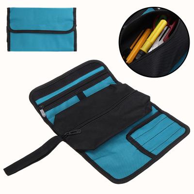 China Practical Ultralight And Durable Zipper Small Daily Tool Bag Polyester Handy Bag, 2 Layers Personalized Pencil Bag, Universal Storage for sale