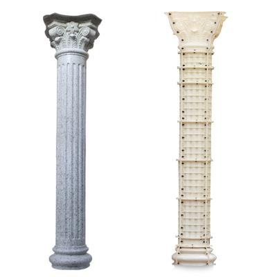 China Solid ABS Plastic Modern Design 20cm x 350cm Concrete Roman Column Molds For Sale for sale