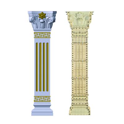 China Solid ABS Plastic 40cm X 370cm Stripe Pillars Concrete Square Column Molds For Sale for sale