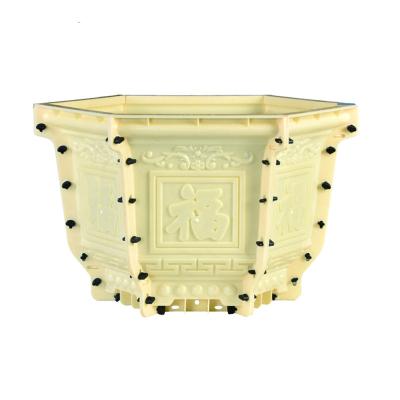 China High Precision Large Size ABS Concrete Flower Pot Plastic Planter Molds For Garden for sale