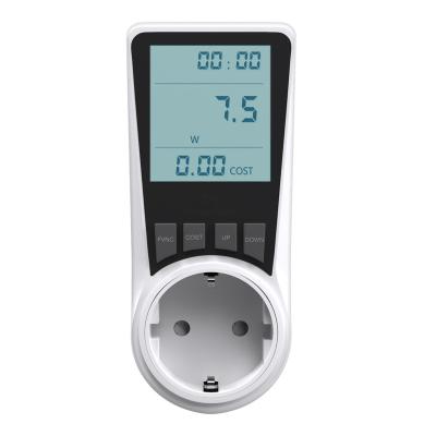 China Electricity Usage Monitor Socket Electricity Meter Energy Watt Watt Amps Meter Socket With Socket Energy Monitor White UM-01 for sale