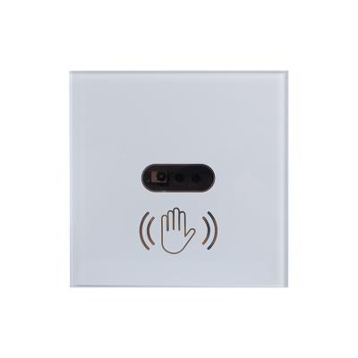 China Wholesale Ignition Control Factory EU UK Version Glass Panel Touch Less Infrared Hand Wave Sensor Wall Switch For Light for sale