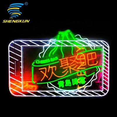 China Selling good quality bulk WAREHOUSE office hotel bar cafe best price neon lead customs sign for sale