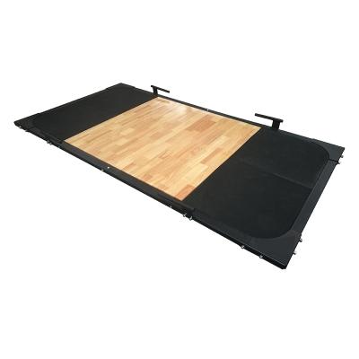 China Steel and Plywood Cross Fit Competition Slope Rubber Wood Weight Platform OLY Hydraulic Deadlift Lift Platform for sale