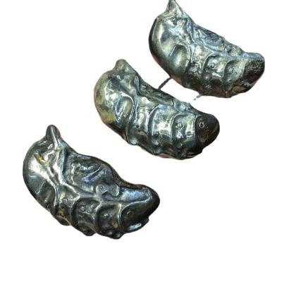 China Europe's natural pyrite carved Godzilla larvae ornaments are specially shaped and have the energy to prevent radiation. gifts for people for sale