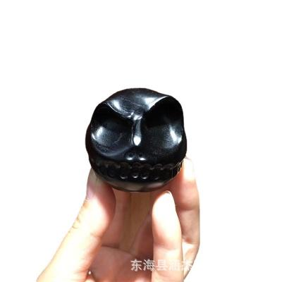 China Europe Natural Obsidian Carved Jack Head Ornaments Can Be Customized, Home Office Decorations, Radiation Protection for sale