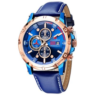 China Full Original Wholesale Custom Women Wristwatches Mens Watch Brand Calendar Quartz Leather Design Your Own for sale