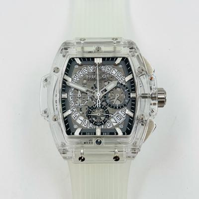 China Auto Date Plastic Case Crystal Accented Skeleton Dial Quartz Watch for sale