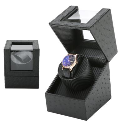 China Mabuchi Motor Factory Handmade Single Winder Watch Winder Automatic Rotating Box for sale