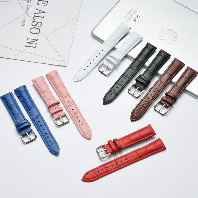 China Top Layer Leather Cheap Genuine Suede PU Leather Watch Strap for sale