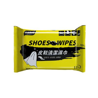 China Cleaner OEM Private Label Portable Shoes Cleaner Wet Wipes Quick Cleaning Shoes Wet Wipe For Leather Shoes for sale