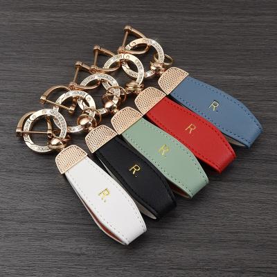 China Key Chain Keychains Suede Leather Keychains Metal Engrave Name Customized Logo Key Chain For Car Women Men Gift for sale