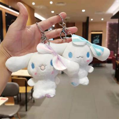 China Big Ears Plush Dog Cute Plush Doll Small School Bag Doll Pendant Bag Car Key Chain Pendant Gift for sale