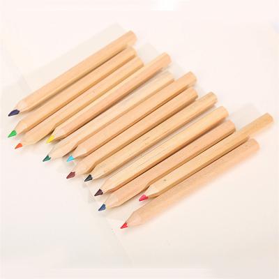 China Advertising factory custom 8.8cm 3.5 inch short pencil logo printable advertising colored HB pencil for sale