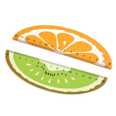 China School Student South Korea Cartoon Fruit Ruler Students Lovely With Hand Register Creative 15cm Wooden Ruler for sale