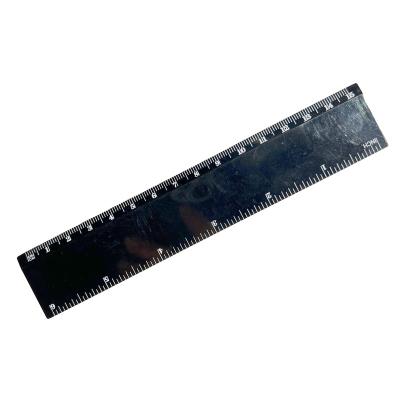 China School Student Professional Customized Logo Kids Student Stationary Rulers 15cm Plastic Black Flat Scale Straight Ruler for sale