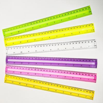 China School Student Clear Plastic 30cm Logo Printing Custom Plastic Ruler for Promotion Gift for Kids for sale