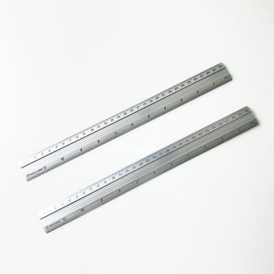 China 30cm Desk Grade Aluminum Metal and School Student Straight Ruler for Office and School for sale