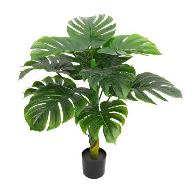 China YD29156-5 Contemporary Indoor Artificial Decoration Mini Stoma Tree 80cm Plant Monstera Plant for sale