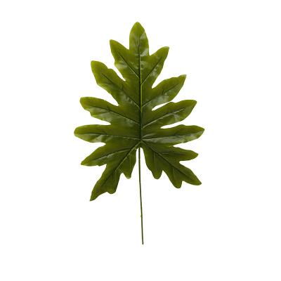 China Wholesale Minimalist Simple Artificial Lifelike Green Leaves Artificial Leaves For Walls YD29130-1 for sale