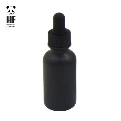 China Personal Care Wholesale Black 30ml 1oz Glass Dropper With Child Safe Droppers for sale