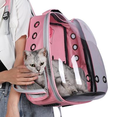 China Factory Price Pet Viable Panoramic Transparent Waterproof Durable Travel Bag Breathable Pet Bag Carrier for sale