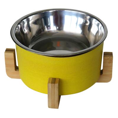 China Factory Direct Sale 260ml Durable Bamboo Fiber Pet Bowl Viable With Stand Eco Friendly Biodegradable Dog Bowl for sale