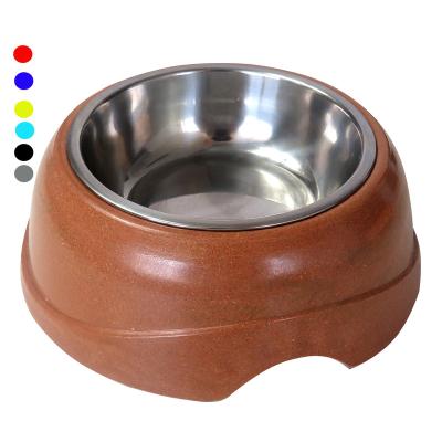 China Factory direct sale sustainable dog bowl portable bamboo fiber pet bowl non slip dog food water bowls for sale