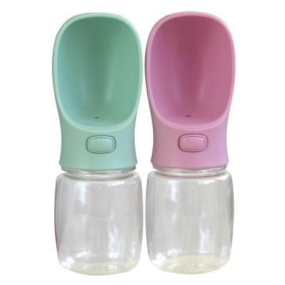 China 350ml 550ml Sustainable Eco Friendly Portable Pet Water Bottle Travel Outdoor Cup Logo Pet Water Bottle Feeder for sale