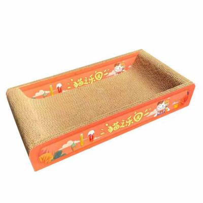 China Cheap Cat Scratching Posts Corrugated Cat Scratch Bed China Factory Stocked Durable Cardboard Cat Scratcher for sale