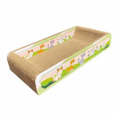 China Stored Ecological Goods Wrinkled Box Cat Scratching Toy Interactive Cat Scratch Board Cat Scratching for sale