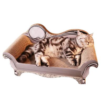 China New Design Sustainable Cat Scratcher Paper Cat Scratcher Lounge Bed Durable Cat Scratch Board Thickened Corrugated for sale