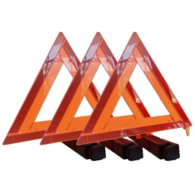 China Emergency Triangles Warning Reflector For Trucks Pavement Safety Pack Of 3 46.0x25.2x24.9cm for sale