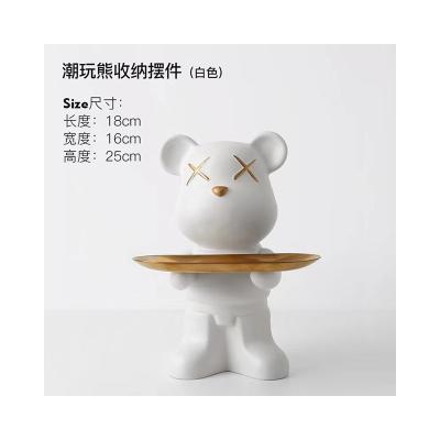 China New Design Europe Resin Animal Hot Selling Bear Sculpture Home Decor Statue Crafts Bear Home Decor for sale