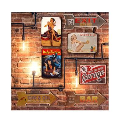 China Europe Vintage High Quality Design Printed Metal Beer Can Sign For Bar Hotel Wholesale Sign Dishes Or Home Decoration Metal Bar Retros for sale