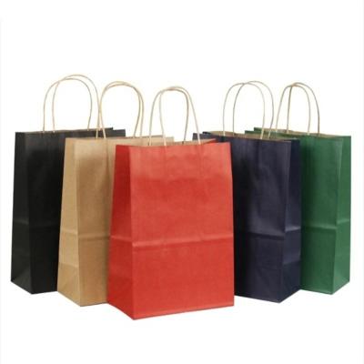 China Recycled Materials Logo White Kraft Paper Handbag Customized Eco Friendly For Gift Shopping Package for sale