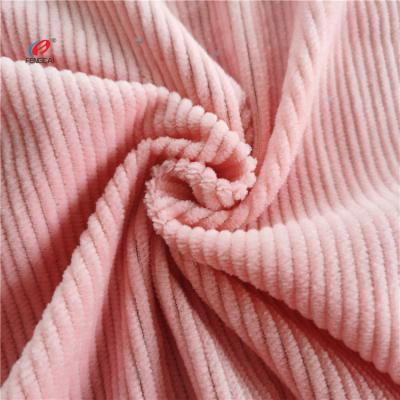 China Antistatic Color Customized Velvet Polyester Corduroy Fabric Material Knitted Fabric Corduroy for sale