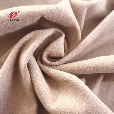 China Waterproof high quality 100 polyester double sided brushed microfiber plain dyed suede fabric for sofa fabric for sale