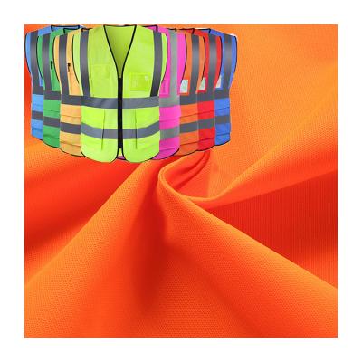 China Polyester EN20471 Hi Vis Fluorescent Fabric Orange Anti-Static Uniform Clothing Material for sale