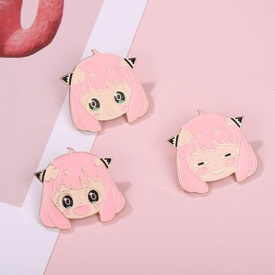 China Europe No Minimum In The Running Lattice Bag Enamel Anime Fancy Pins Cute Brooch Gold Plated Enamel Pins for sale