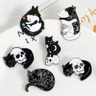 China Europe Halloween Gifts Funny Hard Soft Halloween Scary Horror Pins Custom Shape Halloween Enamel Pins for sale