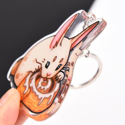 China Cheap Anime Make Your Own Design Printed Custom Pendant Key Chain Acrylic Charms Glitter Epoxy Acrylic Charm Key Chain for sale